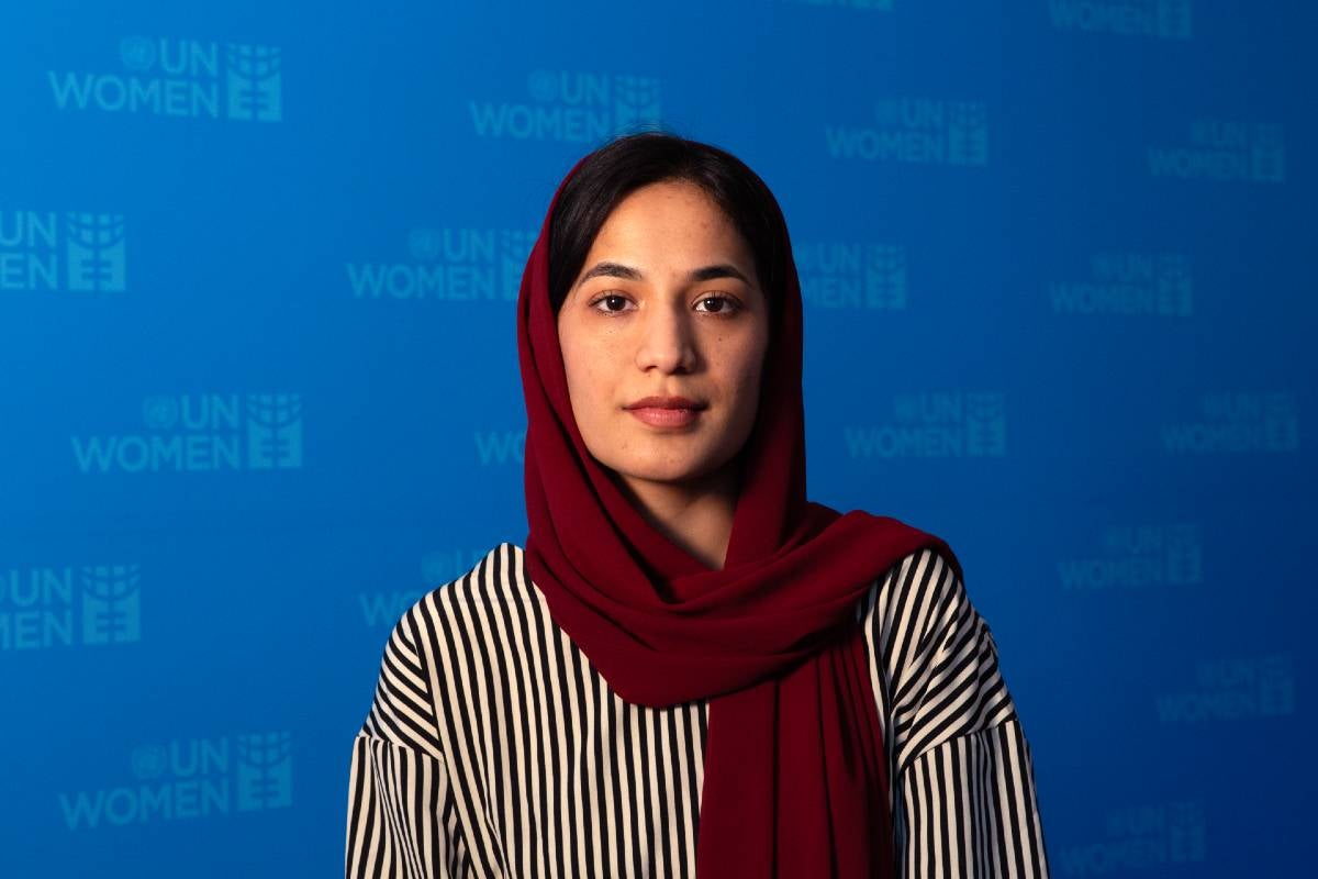Mursalina Amin, fondatrice de l’organisation Girls Toward Leadership en Afghanistan. Photo : ONU Femmes/Aileen Orate.