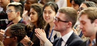 The opening of the Youth Forum at the 60th session of the Commission of the Status of Women, 11 March 2016 in New York. Photo: UN Women/Ryan Brown