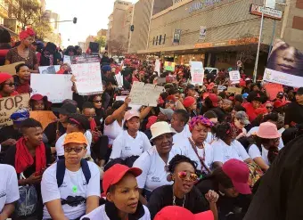 Thousands of women took to the streets of South Africa in 2018 for the #TotalShutdown march against gender-based violence and femicide. The march was a watershed moment in the country's fight against GBV. 